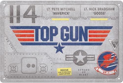 Nostalgie Art Retro Blechschild Top Gun 20 x 30